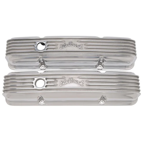 Edelbrock Valve Cover Classic Series Chevrolet 1959-1986 262-400 CI V8 Polshed – 4144
