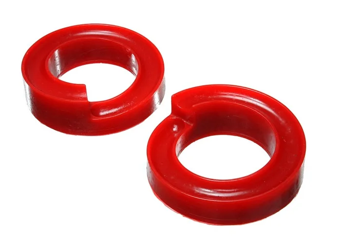 Energy Suspension 2005-07 Ford F-250/F-350 SD 2/4WD Front Coil Spring Isolator Set – Red