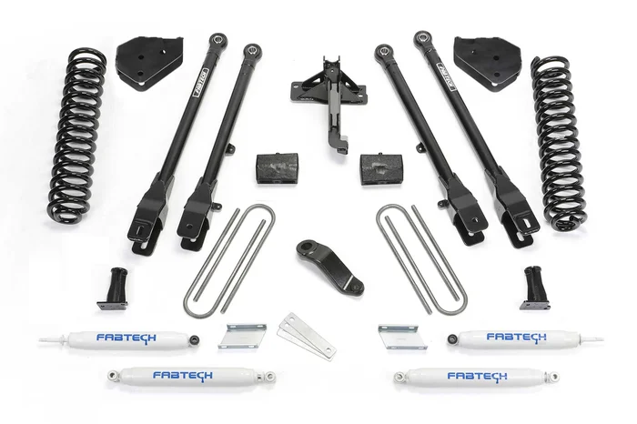 Fabtech 6″ 4LINK SYS W/COILS & PERF SHKS 2017 FORD F450/F550 4WD DIESEL