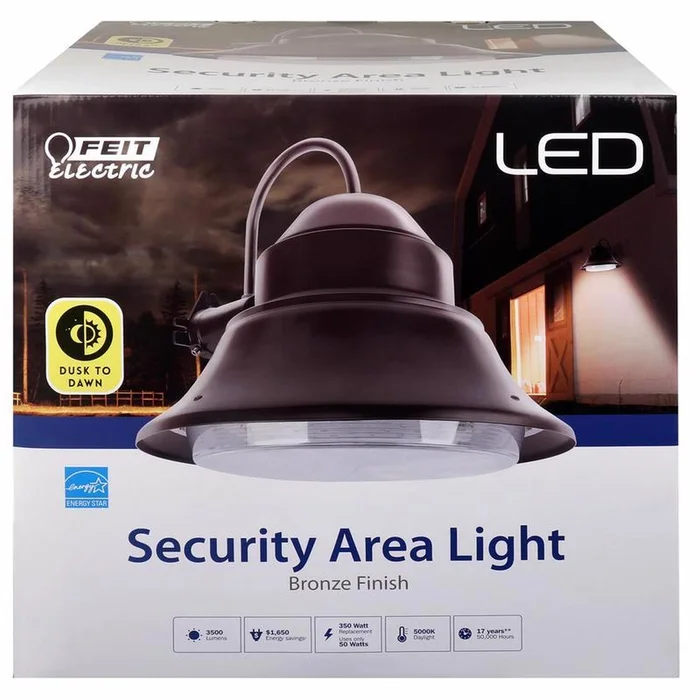 Feit Electric – 73700 – Dusk to Dawn Hardwired LED Bronze Security Light