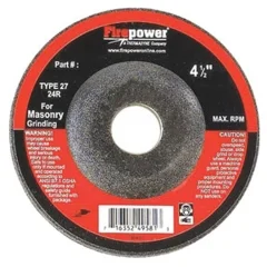 Firepower – 1423-3201 – Depressed Center Grinding Wheels, Type 27, 4 1/2 x 1/8 x 5/8-11NC