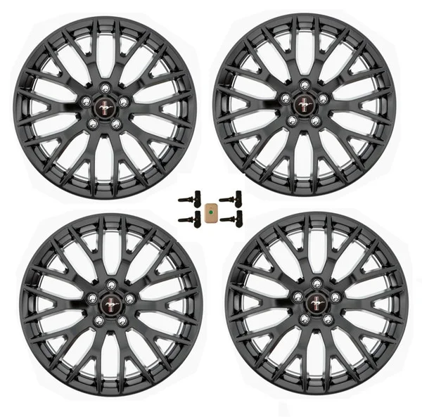 Ford Racing 15-16 Mustang GT 19X9 and 19X9.5 Wheel Set with TPMS Kit – Matte Black – M-1007K-M19XB