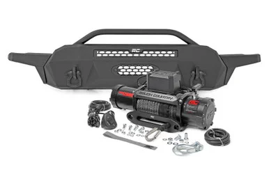 Front Bumper High Clearance 12000-Lb Pro Series Winch Synthetic Rope Toyota Tacoma 4WD (16-23)