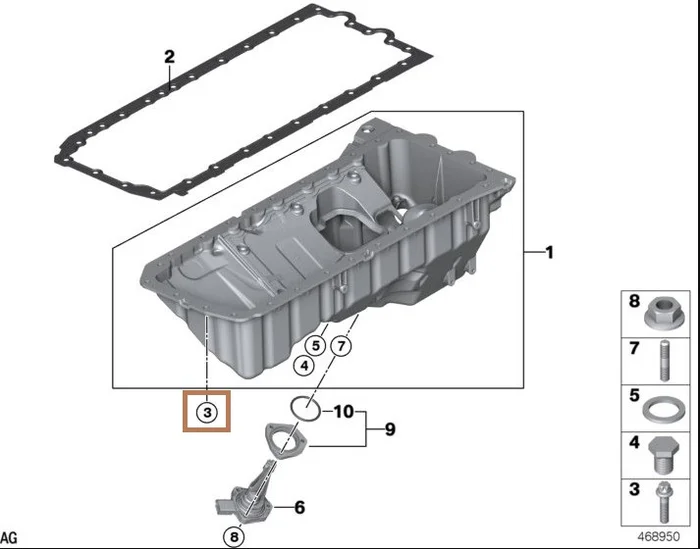 Genuine BMW 11117853941 – Engine Oil Pump Bolt