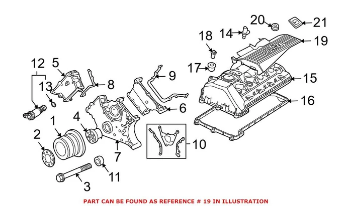 Genuine BMW 11127511180 – Engine Cover (Right)
