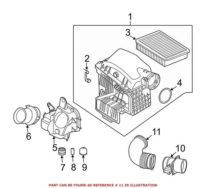 Genuine BMW 13717502264 – Engine Air Intake Hose (Right)