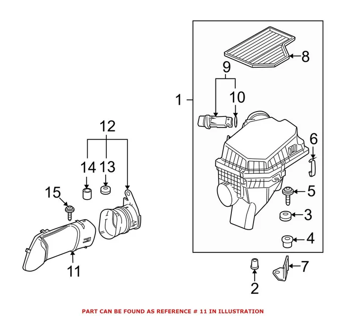 Genuine BMW 13717834743 – Engine Air Intake Hose (Right)