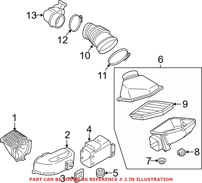 Genuine BMW 13717852377 – Engine Air Intake Hose (Right)