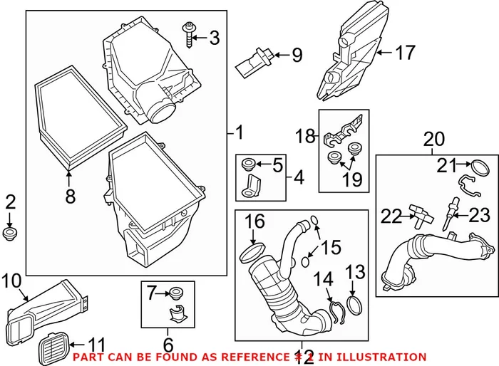 Genuine BMW 13718591831 – Air Filter and Housing Assembly