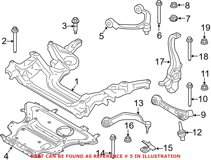 Genuine BMW 31108053332 – Suspension Control Arm (Front Right Upper)