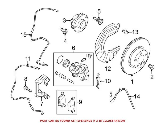 Genuine BMW 31206870725 – Wheel Bearing and Hub Assembly (Front)