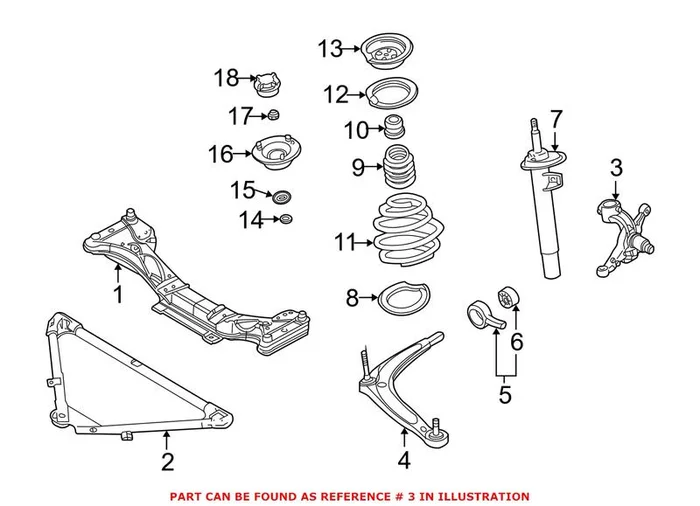 Genuine BMW 31212229856 – Steering Knuckle (Front Right)