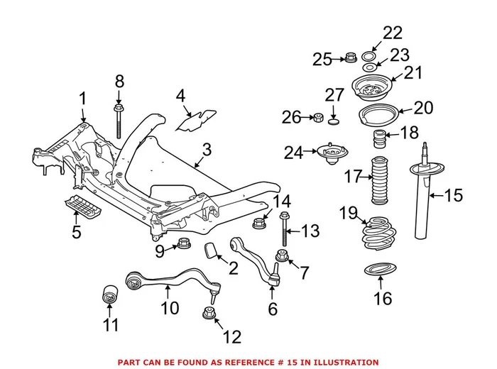 Genuine BMW 31306765103 – Suspension Strut (Front Left)