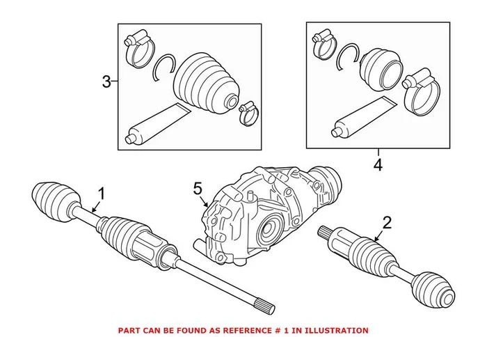 Genuine BMW 31607618682 – CV Axle Assembly (Front Right)