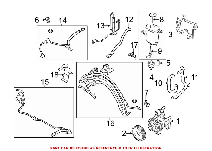 Genuine BMW 32416850665 – Power Steering Reservoir Hose