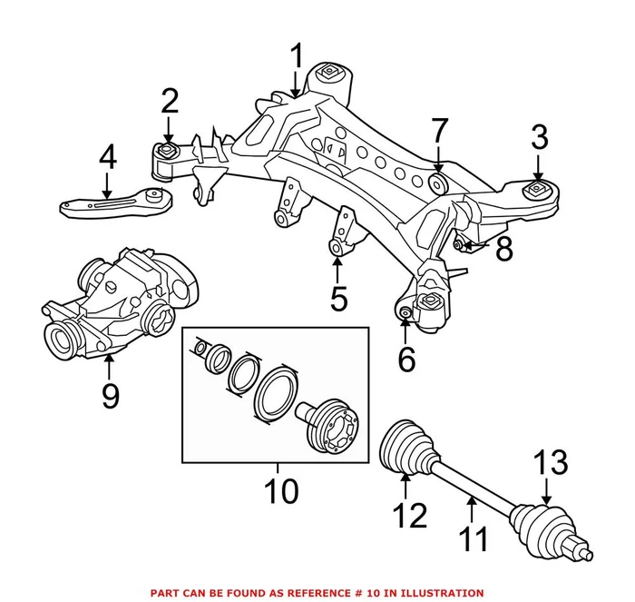 Genuine BMW 33131428124 – Drive Axle Shaft (Rear)