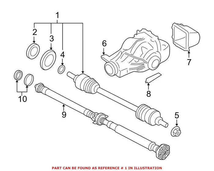 Genuine BMW 33207598038 – CV Axle Assembly (Rear Right)