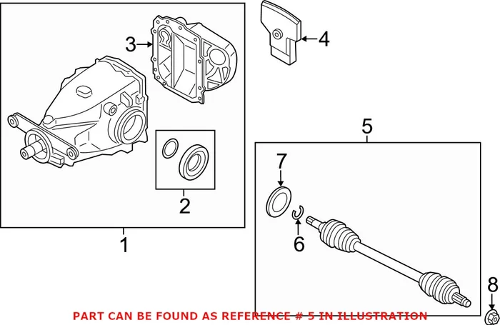 Genuine BMW 33208603109 – CV Axle Assembly (Rear Left)
