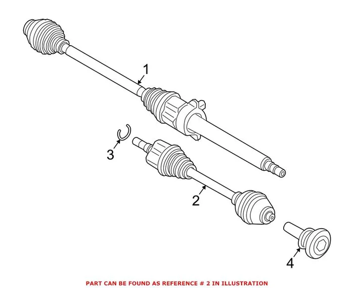 Genuine BMW 33208611321 – CV Axle Assembly (Rear Left)