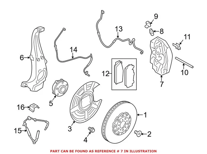 Genuine BMW 34117845747 – Disc Brake Caliper (Front Left)
