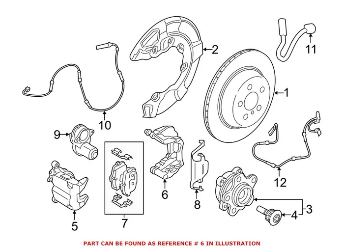 Genuine BMW 34206870582 – Disc Brake Caliper Bracket (Rear Right)
