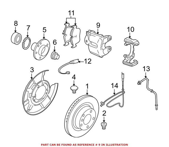 Genuine BMW 34216768694 – Disc Brake Caliper (Rear Right)