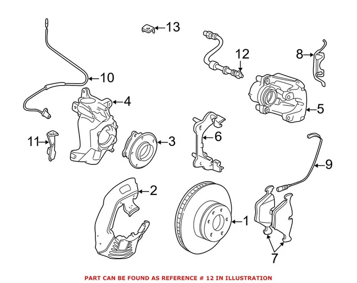 Genuine BMW 34326753610 – Brake Hydraulic Hose