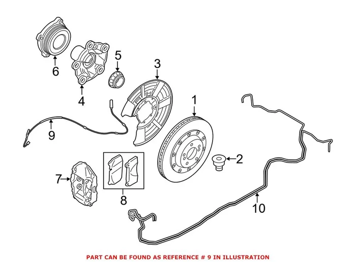 Genuine BMW 34352284656 – Disc Brake Pad Wear Sensor (Rear)