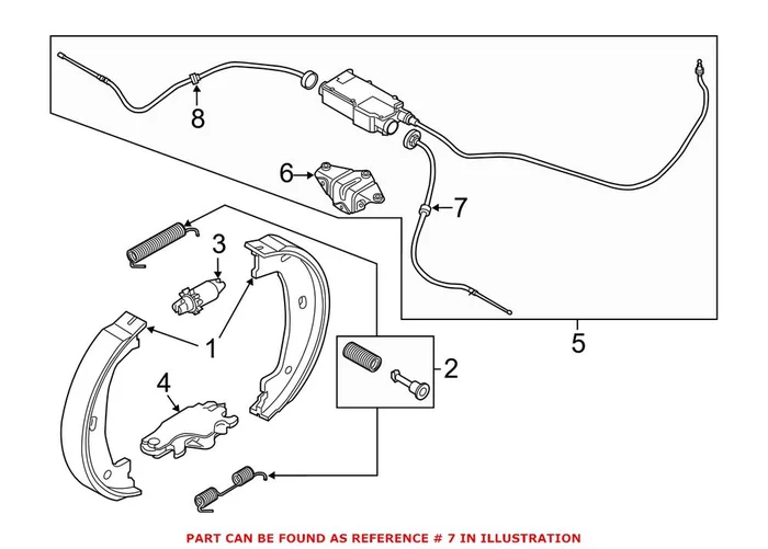 Genuine BMW 34436870191 – Parking Brake Cable (Rear Left)