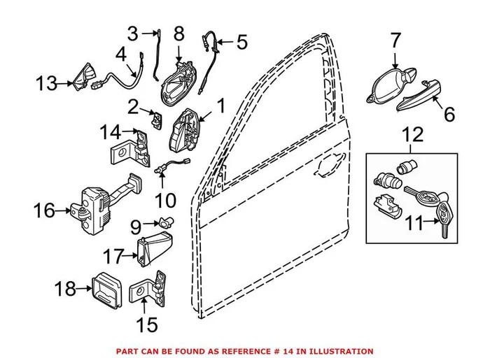 Genuine BMW 41517176847 – Door Hinge (Front Left Upper)