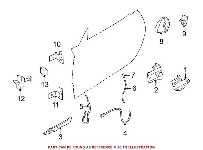 Genuine BMW 41517225137 – Door Hinge (Front Left Upper)