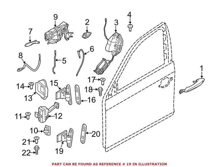 Genuine BMW 41517259594 – Door Hinge (Front Right Lower)