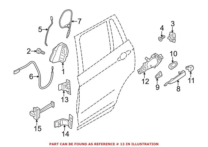 Genuine BMW 41527200243 – Door Hinge (Rear Left Upper)