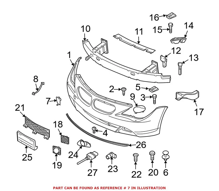 Genuine BMW 51117115705 – Tow Eye Cap (Front)
