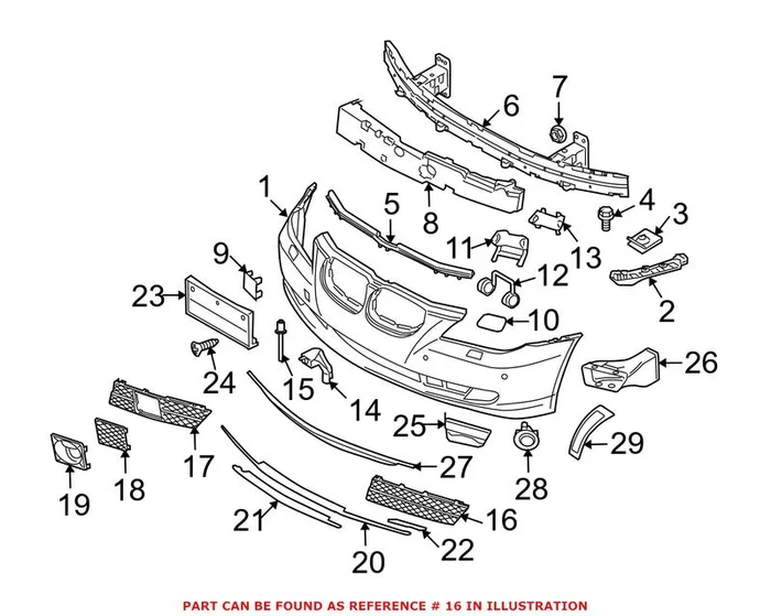 Genuine BMW 51117178098 – Grille (Front Right Lower)