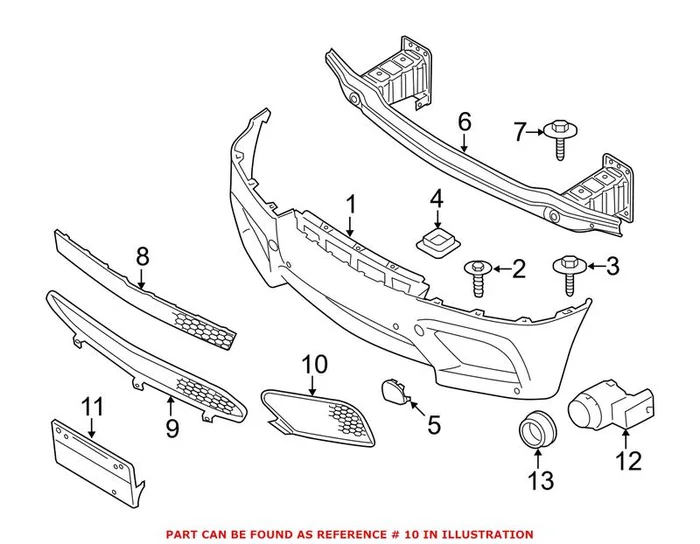 Genuine BMW 51117205578 – Grille (Front Right)