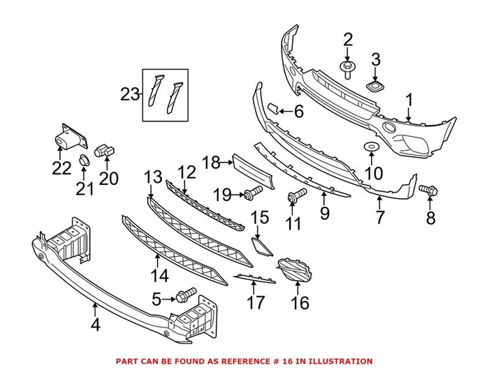 Genuine BMW 51117222858 – Grille (Front Right)