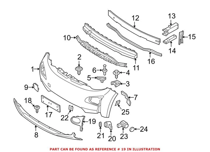 Genuine BMW 51117296825 – Fog Light Trim (Front Left)