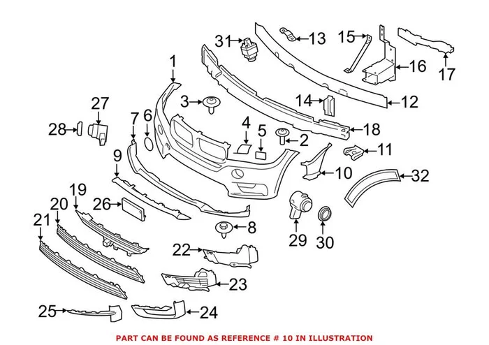 Genuine BMW 51117308037 – Brake Air Duct (Front Left)