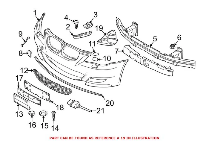 Genuine BMW 51117895744 – Brake Air Duct (Front Right)