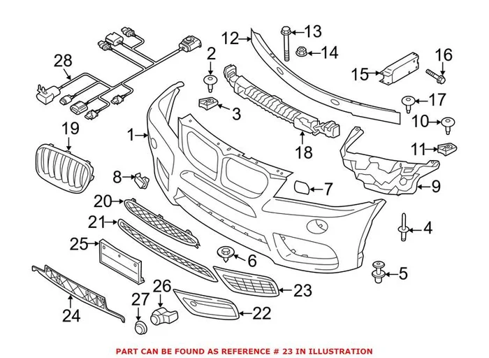 Genuine BMW 51118048110 – Fog Light Trim (Front Right)