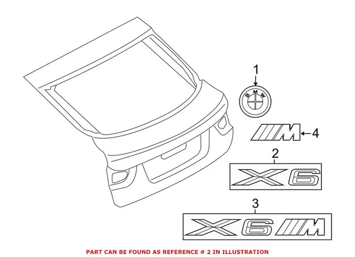 Genuine BMW 51147318697 – Hatch Emblem (Rear)