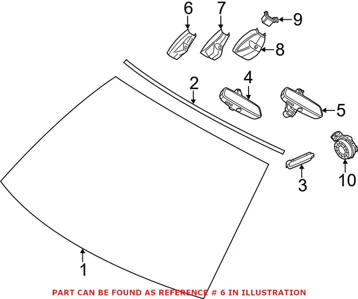 Genuine BMW 51169177321 – Interior Rear View Mirror Cover (Front)