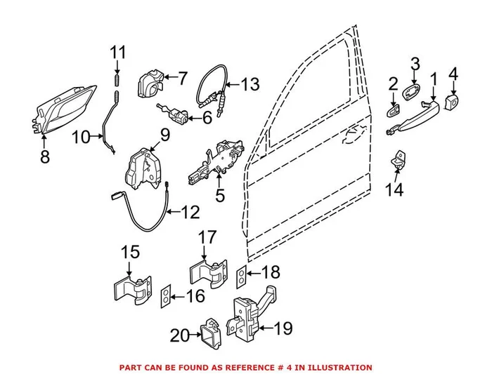 Genuine BMW 51212992977 – Exterior Door Handle Cover (Front Left Outer)