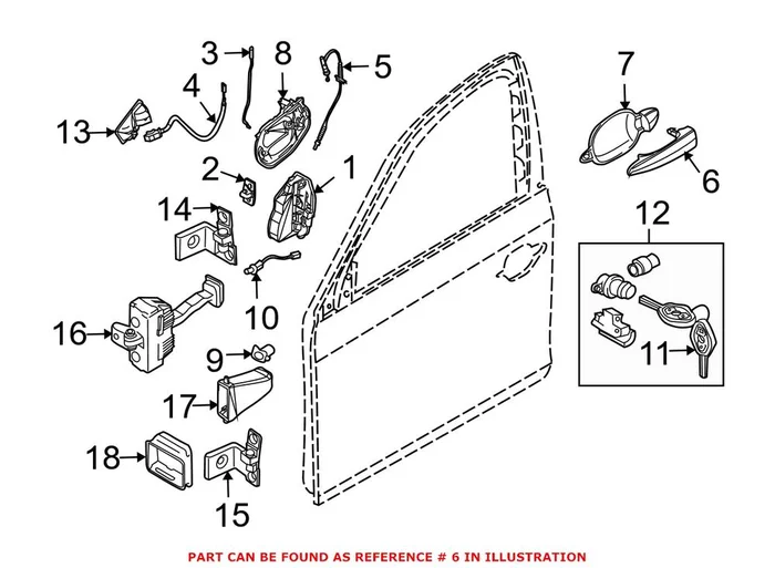 Genuine BMW 51216961444 – Exterior Door Handle