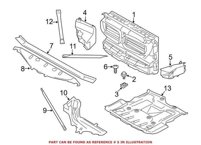 Genuine BMW 51747200798 – Brake Air Duct (Front Right)