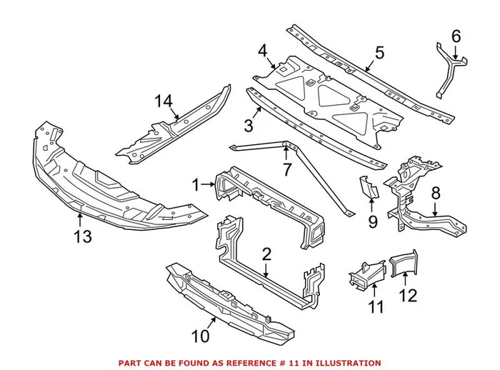 Genuine BMW 51747359791 – Brake Air Duct (Front Left Forward)