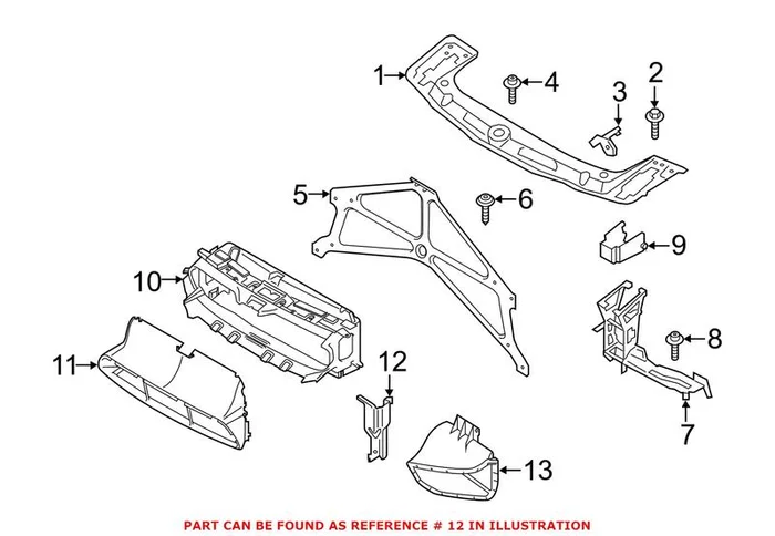 Genuine BMW 51748057150 – Brake Air Duct (Front Right)
