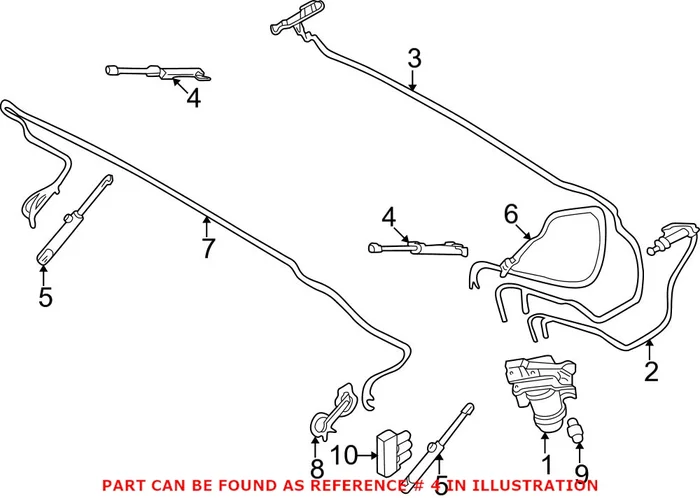 Genuine BMW 54347025599 – Convertible Top Hydraulic Cylinder (Left)