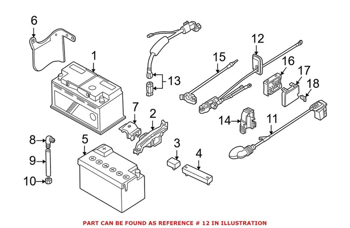 Genuine BMW 61128368714 – Battery Cable